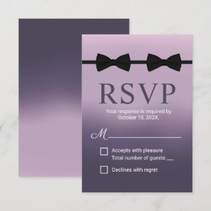 Mariage gay double Bow Cravates violet RSVP