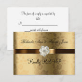 Mariage gay lesbienne RSVP Gold, Chocolat Brown (Devant / Derrière)