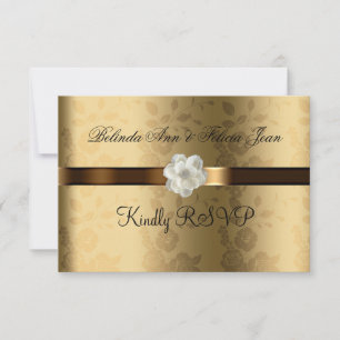 Mariage gay lesbienne RSVP Gold, Chocolat Brown