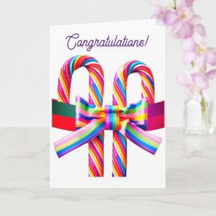 MARIAGE gay LGBTQ, carte de voeux pliée de 5" x 7"