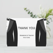 Mariage Gay Noir Et Blanc Merci Cartes (Debout devant)