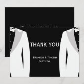 Mariage Gay Noir Merci Cartes (Devant / Derrière)