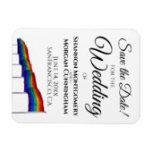 Mariage gay pride Enregistrer La Date Magnet (Horizontal)