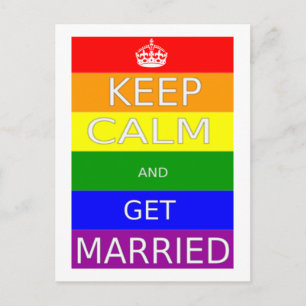 Mariage Gay Restez calme et Mariez-vous - Cartes p