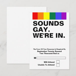 Mariage Gay Sons Mariage Nous sommes dans RSVP
