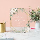 Mariage géométrique à fleurs d'or et de blanc (Mariage)