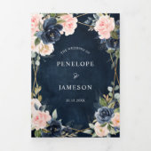 Mariage géométrique à trois volets bleu-bleu de la (Page de couverture)