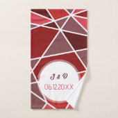 Mariage Géométrique Élégant (Serviette à main)