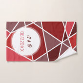 Mariage Géométrique Élégant (Serviette à main)