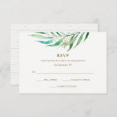 Mariage géométrique en botanique et en cuivre RSVP (Devant / Derrière)