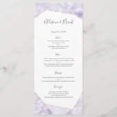Mariage géométrique en or violet Menu ou Carte Pro (Devant)