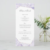 Mariage géométrique en or violet Menu ou Carte Pro (Debout devant)