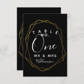 mariage géométrique Numéro de table partie/mariage (Devant / Derrière)
