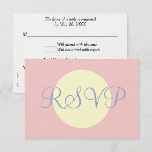 Mariage géométrique Rose bleu pastel doux RSVP