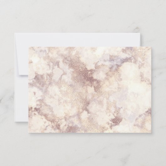 Mariage géométrique rsvp | marbre faux or (Dos)