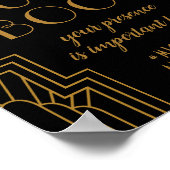 Mariage Gold Art Déco Signet modifiable Livre d'in (Coin)