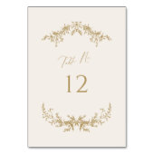 Mariage Gold & Cream Numéro de la carte Panneau (Par défaut)