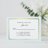 Mariage Gold et Aqua Frame RSVP (Debout devant)