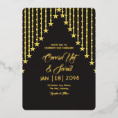 Mariage Gold et Black Invitation Gold Foil (Recto)