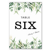 Mariage Gold et Greenery pour la carte numéro de t (Dos)