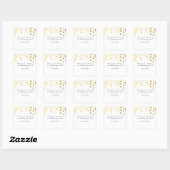 Mariage Gold Foil Blanc Faveur Sticker Étiquettes (Feuille)