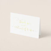 Mariage Gold Foil Carte de remerciements (Devant)