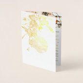 Mariage Gold Foil Floral Disco Élégante Invitation (Devant)