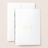 Mariage Gold Foil Floral Disco Élégante Invitation (Derrière avec enveloppe)