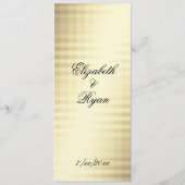 Mariage, Gold Foil, menu personnalisé (Dos)