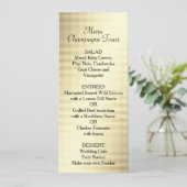 Mariage, Gold Foil, menu personnalisé (Debout devant)