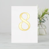 Mariage Gold Foil Numéro de table Couleur personna (Debout devant)