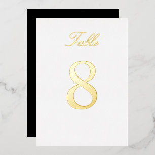 Mariage Gold Foil Numéro de table Couleur personna