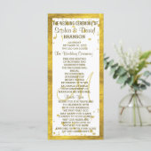 Mariage Gold Frame Confetti Programme personnalisé (Debout devant)
