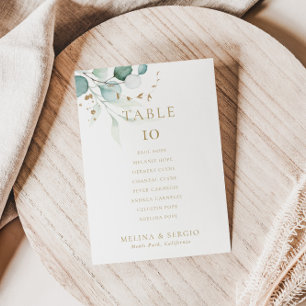 Mariage Gold Green Tableau 6 Carte graphique de si