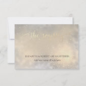 Mariage Gold Hearts & Registre Invitation (Dos)