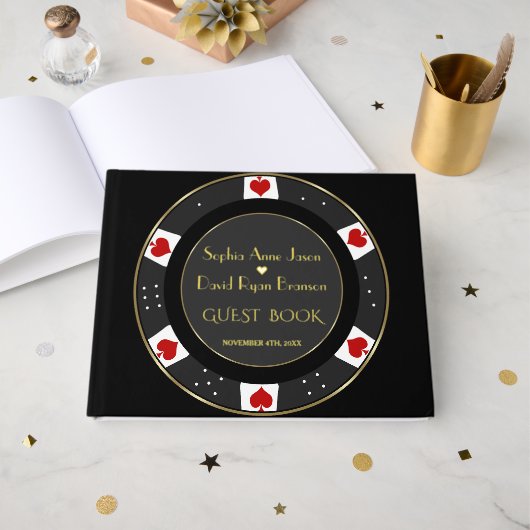 Mariage Gold Poker Chip Casino de luxe (Recto ouvert)