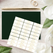Mariage Gold Script Étiquette de adresse invité