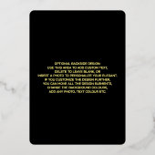 Mariage Golden Luxury Invitation Card Gold Foil (Verso)