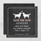 Mariage Golden Retrievers Save the Date (Devant / Derrière)
