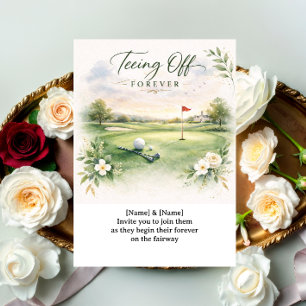 MARIAGE GOLF Invitation à la fête Par-Tee de golf