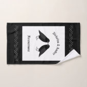 Mariage gothique Baiser Ravens Personnalisé (Serviette à main)
