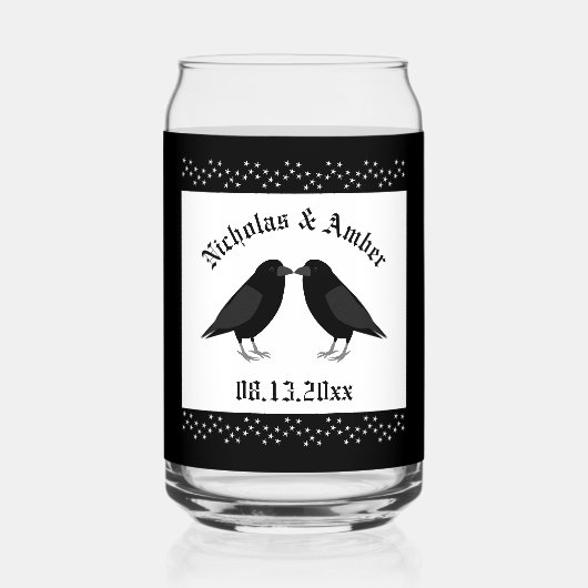 Mariage gothique Baiser Ravens Personnalisé (Recto)