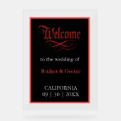 mariage gothique bienvenue Script métal rouge (Recto)