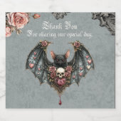 Mariage gothique Chat Étiquettes de vin (Étiquettes simples)