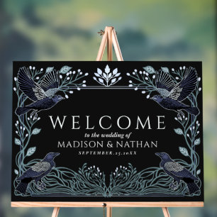 Mariage Gothique Corbeau Enchanté Noir de Bienvenu