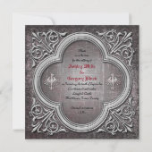 Mariage gothique Enregistrer la date Invitation (Dos)