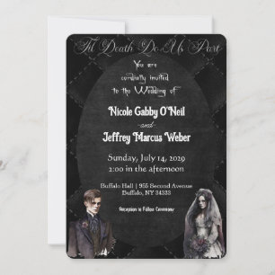 Mariage gothique Faire-part de mariage foncé