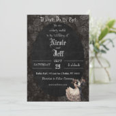 Mariage gothique Faire-part de mariage foncé (Debout devant)