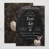 Mariage gothique Faire-part de mariage foncé (Devant / Derrière)