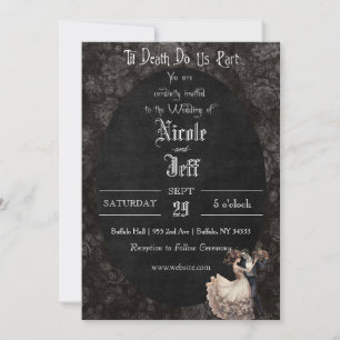 Mariage gothique Faire-part de mariage foncé